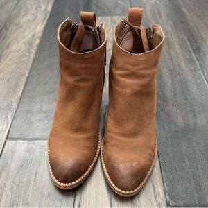 Dolce Vita Cognac Brown Leather Ankle Booties